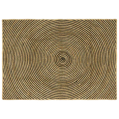 vidaXL Area Rug Black 120 x 170 cm Jute 1