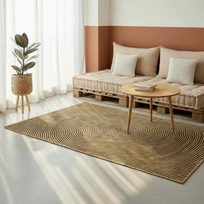vidaXL Area Rug Black 120 x 170 cm Jute 2
