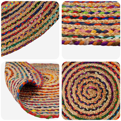 Area Rug Multicolour Jute