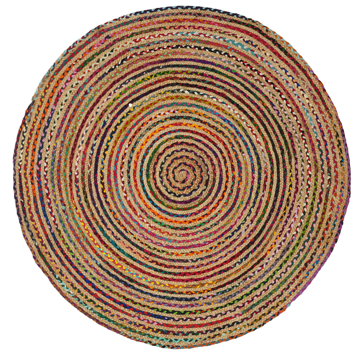 Area Rug Multicolour Jute