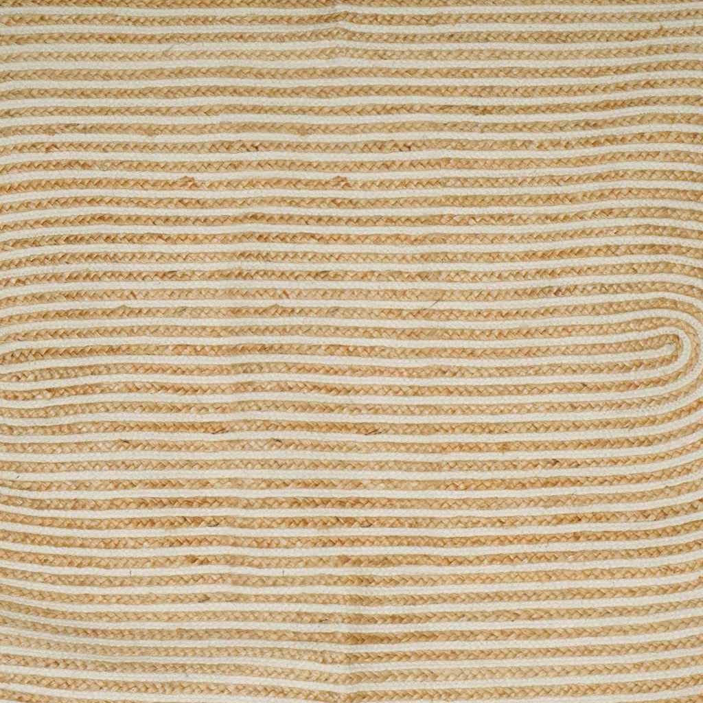 vidaXL Area Rug Natural and White 122 x 183 cm Jute 5