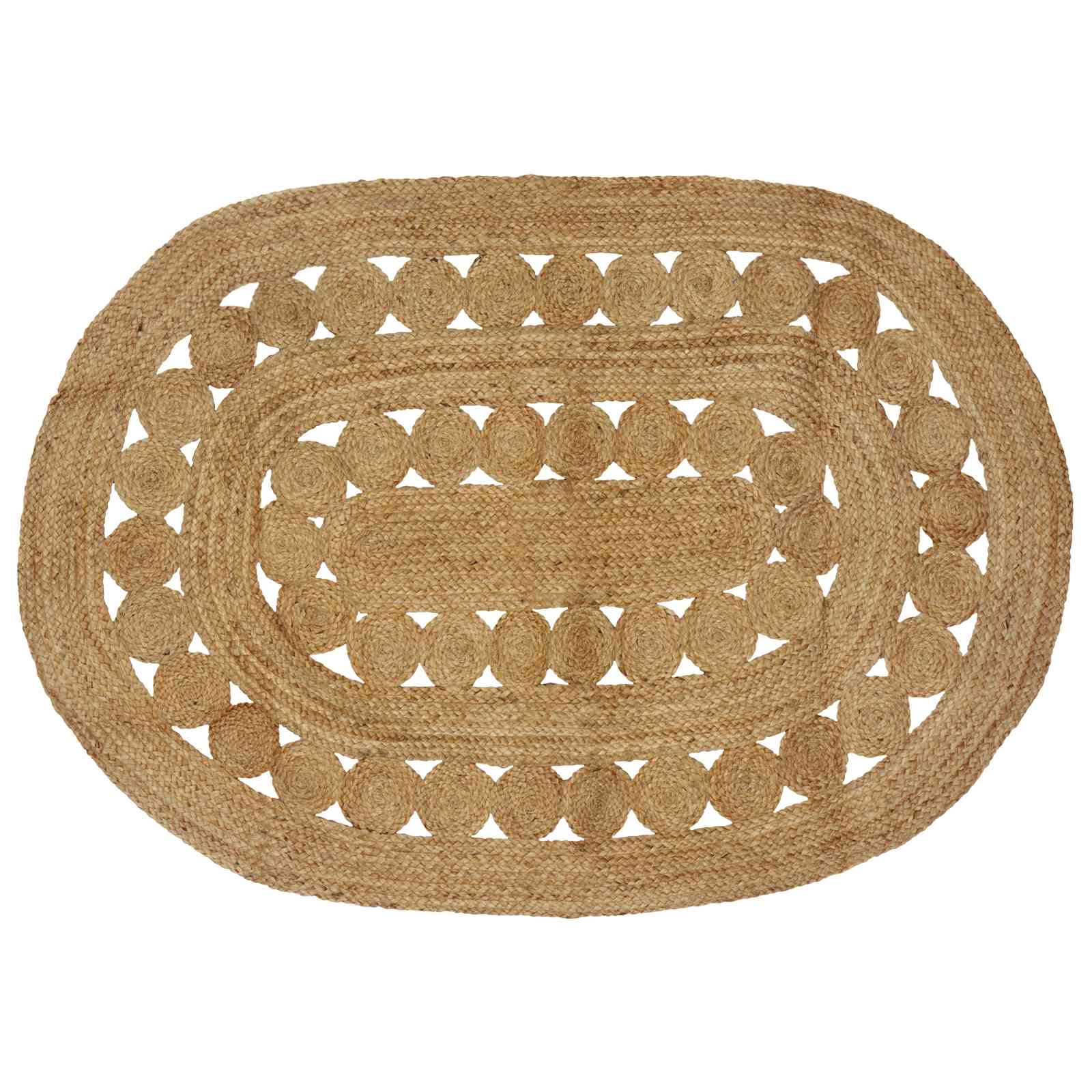 vidaXL Area Rug Natural 122 x 183 cm Jute 1
