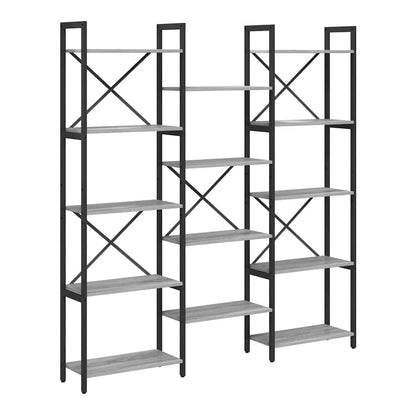 Bookshelf 156 x 25 x 167 cm Engineered Wood Grey sonoma