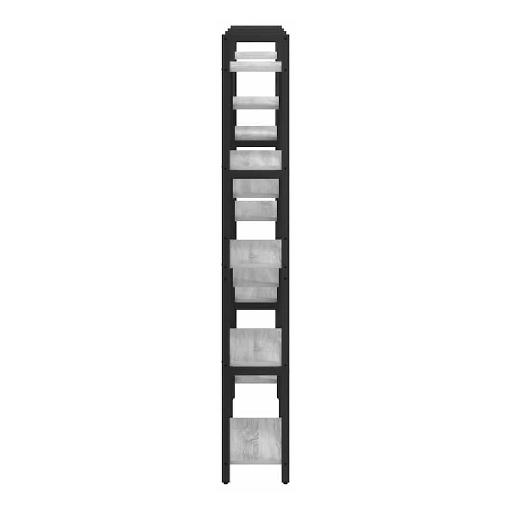 Bookshelf 156 x 25 x 167 cm Engineered Wood Grey sonoma