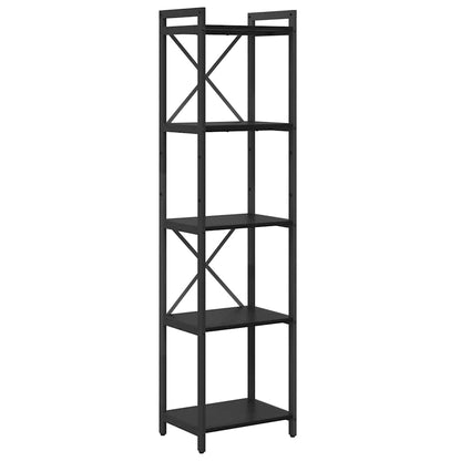 vidaXL Bookshelf 40 x 30 x 155 cm Engineered Wood Black Oak 2