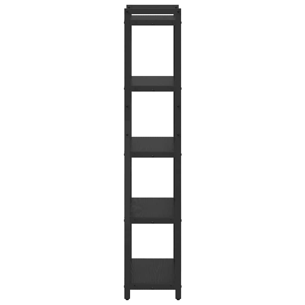 vidaXL Bookshelf 40 x 30 x 155 cm Engineered Wood Black Oak 6