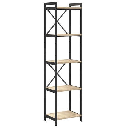 vidaXL Bookshelf 40 x 30 x 155 cm Engineered Wood Sonoma Oak 2
