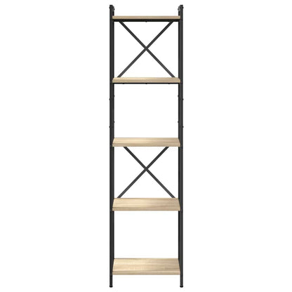 vidaXL Bookshelf 40 x 30 x 155 cm Engineered Wood Sonoma Oak 5