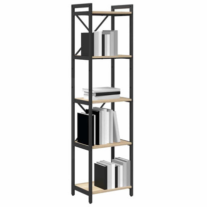 vidaXL Bookshelf 40 x 30 x 155 cm Engineered Wood Sonoma Oak 3
