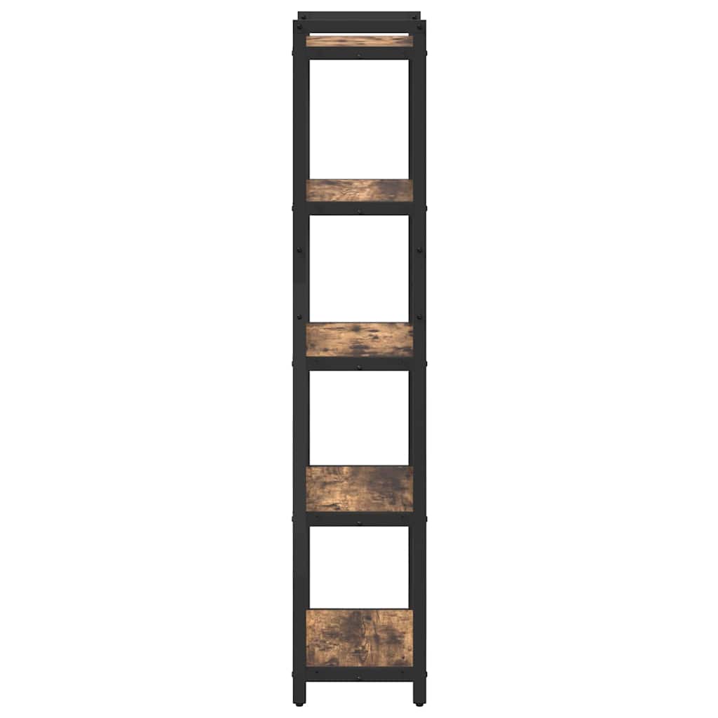 vidaXL Bookshelf 40 x 30 x 155 cm Engineered Wood Smoked Oak 6