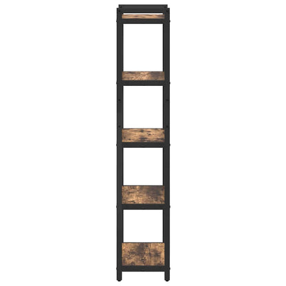 vidaXL Bookshelf 40 x 30 x 155 cm Engineered Wood Smoked Oak 6