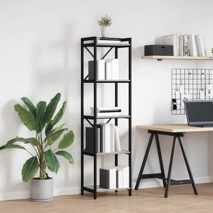 vidaXL Bookshelf 40 x 30 x 155 cm Engineered Wood Grey sonoma 4