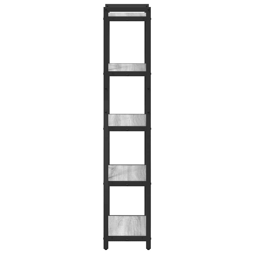 vidaXL Bookshelf 40 x 30 x 155 cm Engineered Wood Grey sonoma 6