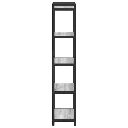 vidaXL Bookshelf 40 x 30 x 155 cm Engineered Wood Grey sonoma 6