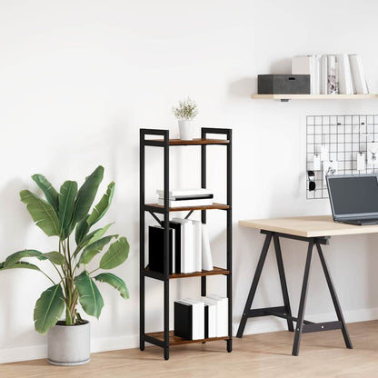 vidaXL Bookshelf 40 x 30 x 119 cm Engineered Wood Smoked Oak 1
