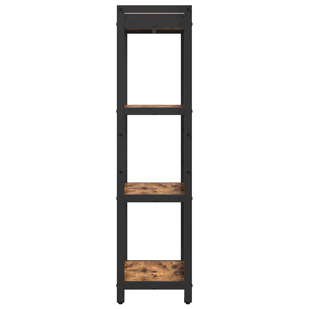 vidaXL Bookshelf 40 x 30 x 119 cm Engineered Wood Smoked Oak 5
