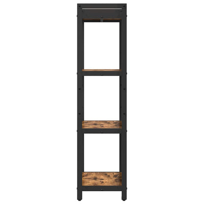 vidaXL Bookshelf 40 x 30 x 119 cm Engineered Wood Smoked Oak 5