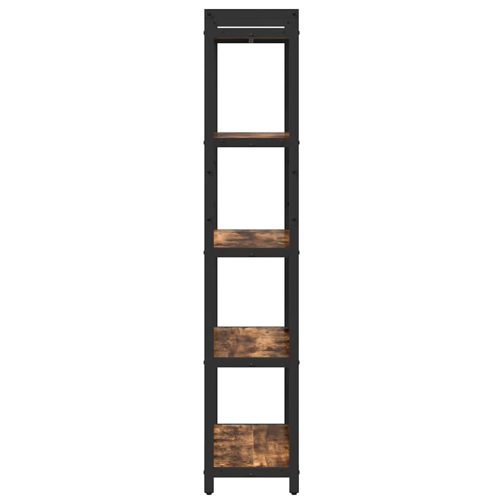 vidaXL Bookshelf 60 x 30 x 155 cm Engineered Wood Smoked Oak 6