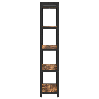 vidaXL Bookshelf 60 x 30 x 155 cm Engineered Wood Smoked Oak 6