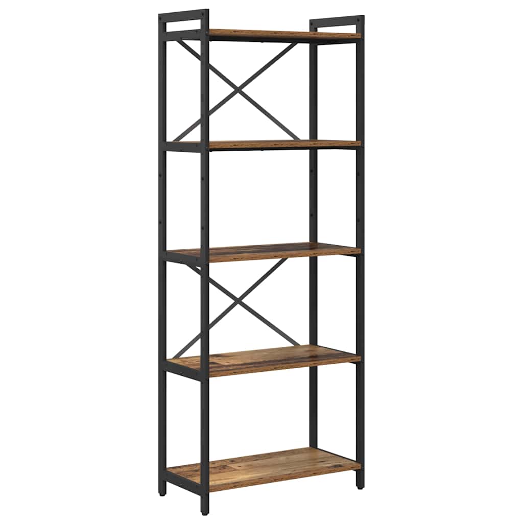 vidaXL Bookshelf 60 x 30 x 155 cm Engineered Wood Old wood 2