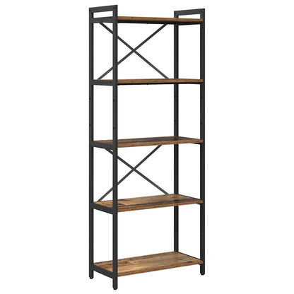 vidaXL Bookshelf 60 x 30 x 155 cm Engineered Wood Old wood 2