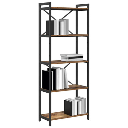 vidaXL Bookshelf 60 x 30 x 155 cm Engineered Wood Old wood 3