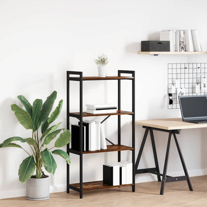 Bookshelf Engineered Wood Width 60 cm Smoked Oak 118 cm