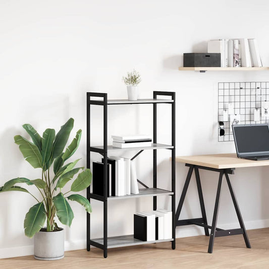 Bookshelf Engineered Wood Width 60 cm Grey Sonoma 118 cm