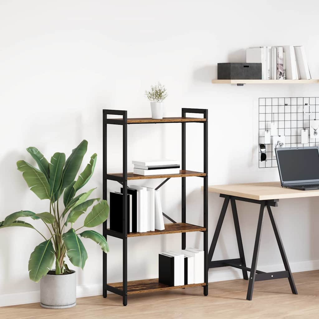 vidaXL Bookshelf 60 x 30 x 120 cm Engineered Wood Old wood 1