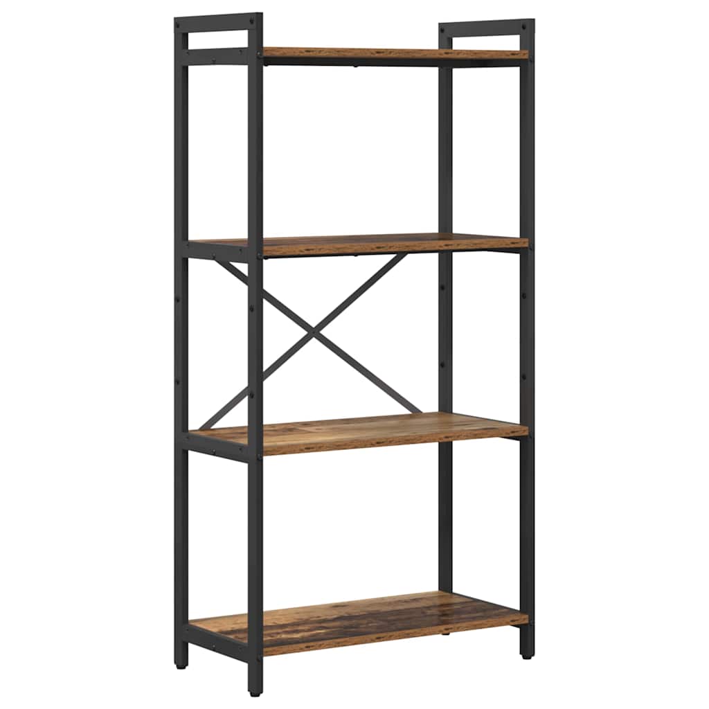 vidaXL Bookshelf 60 x 30 x 120 cm Engineered Wood Old wood 2