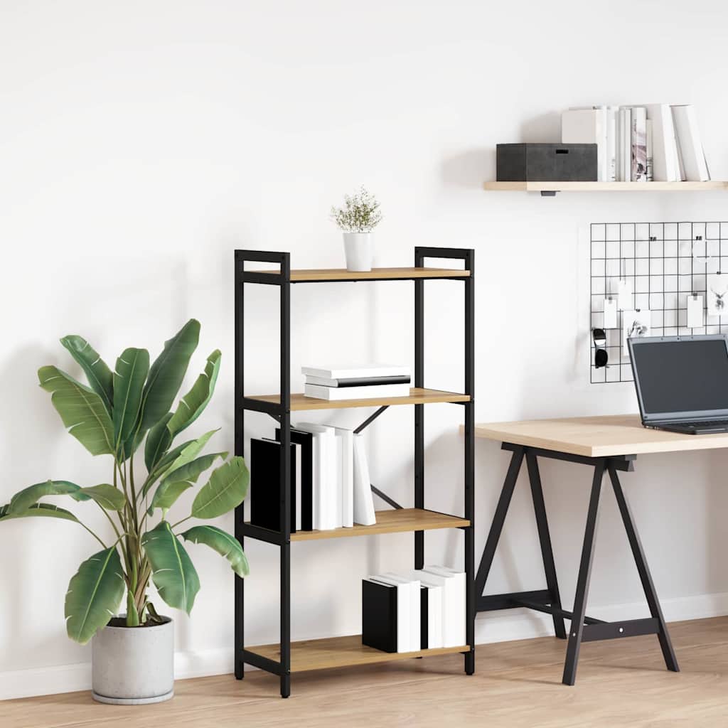 vidaXL Bookshelf 60 x 30 x 120 cm Engineered Wood Artisan Oak 1