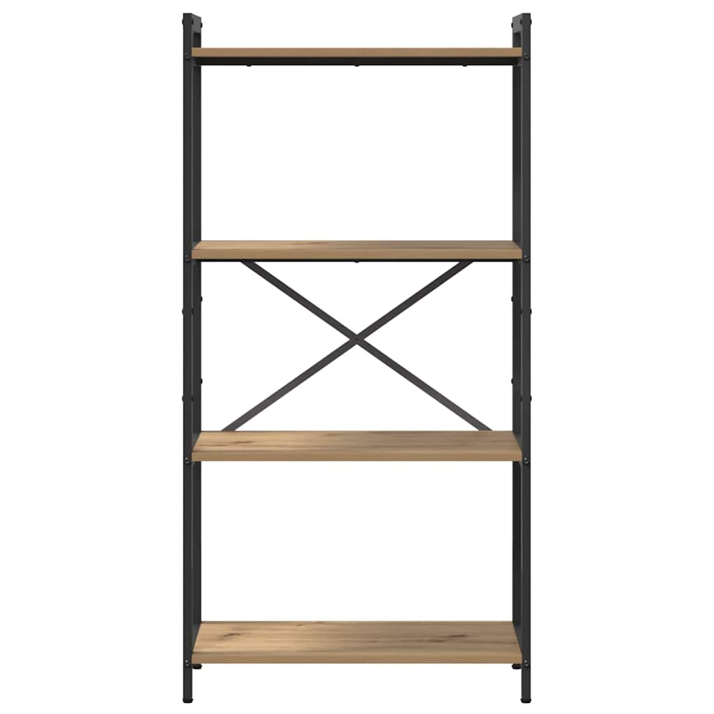 vidaXL Bookshelf 60 x 30 x 120 cm Engineered Wood Artisan Oak 5