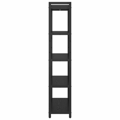 vidaXL Bookshelf 80 x 30 x 155 cm Engineered Wood Black Oak 6