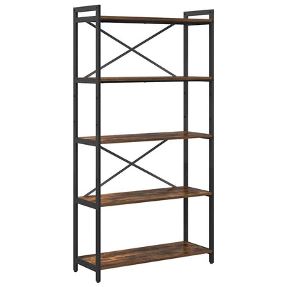 vidaXL Bookshelf 80 x 30 x 155 cm Engineered Wood Smoked Oak 2