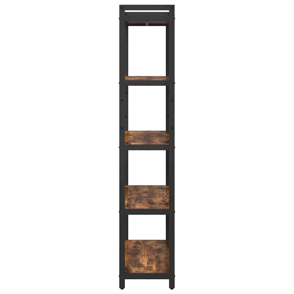 vidaXL Bookshelf 80 x 30 x 155 cm Engineered Wood Smoked Oak 6