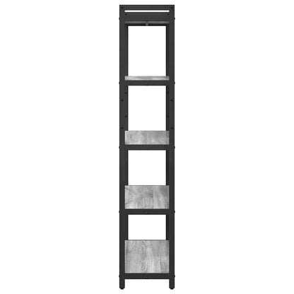 vidaXL Bookshelf 80 x 30 x 155 cm Engineered Wood Grey sonoma 6