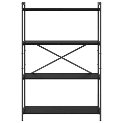 vidaXL Bookshelf 80 x 30 x 120 cm Engineered Wood Black Oak 5