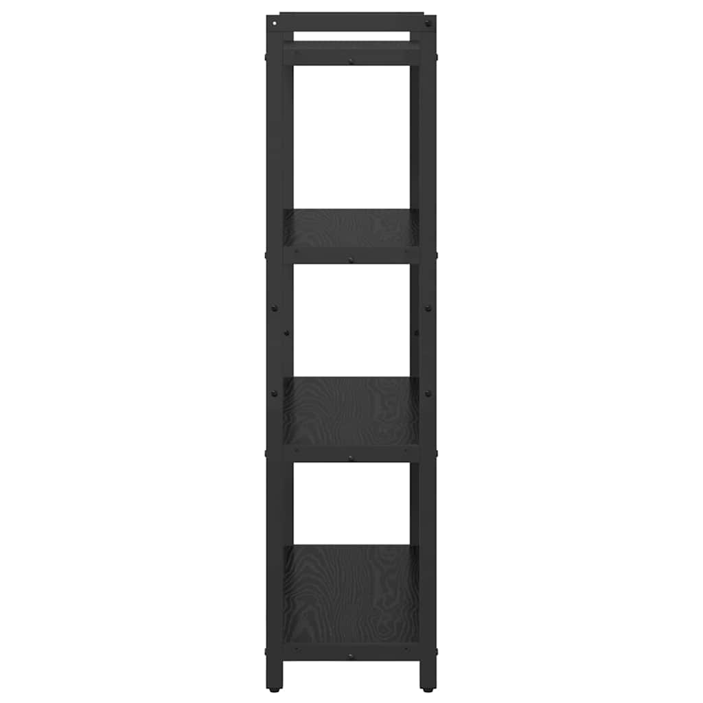 vidaXL Bookshelf 80 x 30 x 120 cm Engineered Wood Black Oak 6