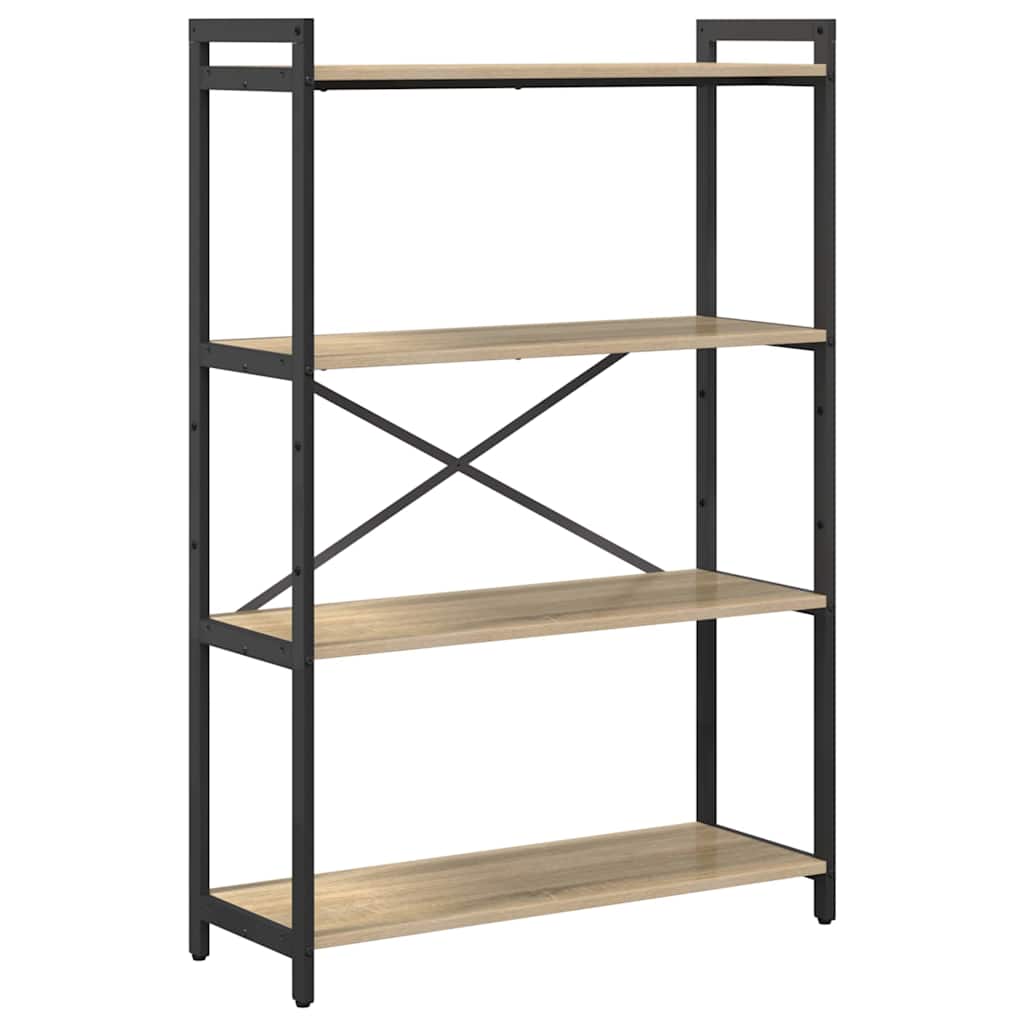 vidaXL Bookshelf 80 x 30 x 120 cm Engineered Wood Sonoma Oak 2