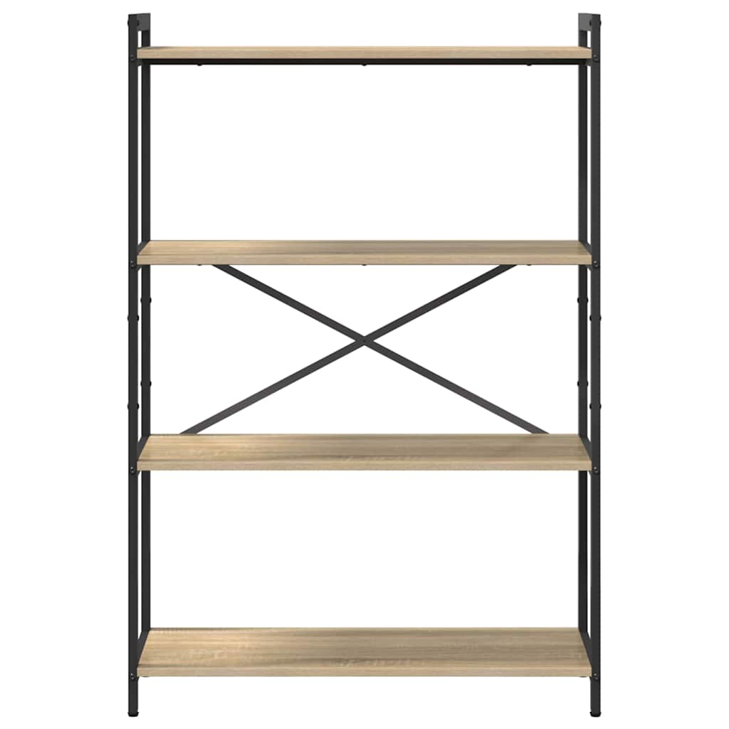vidaXL Bookshelf 80 x 30 x 120 cm Engineered Wood Sonoma Oak 5