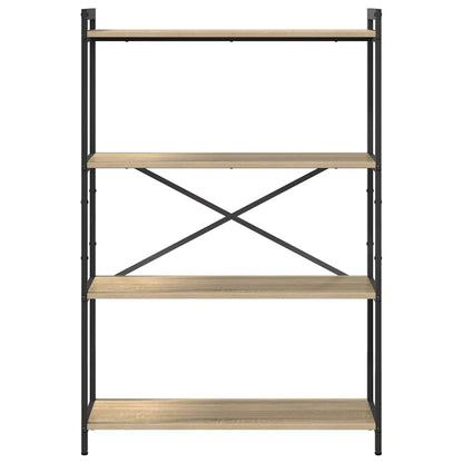 vidaXL Bookshelf 80 x 30 x 120 cm Engineered Wood Sonoma Oak 5