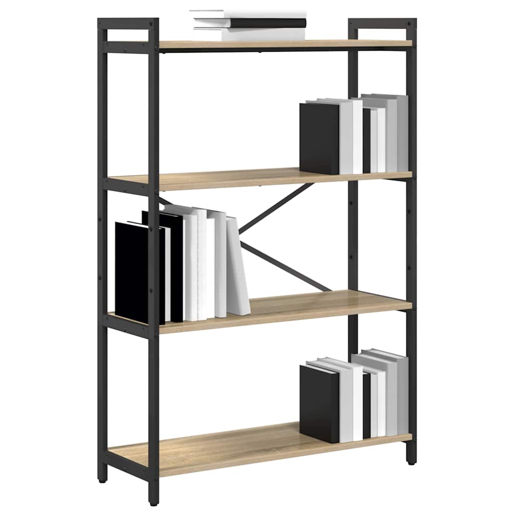 vidaXL Bookshelf 80 x 30 x 120 cm Engineered Wood Sonoma Oak 3