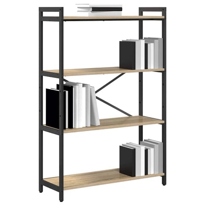vidaXL Bookshelf 80 x 30 x 120 cm Engineered Wood Sonoma Oak 3