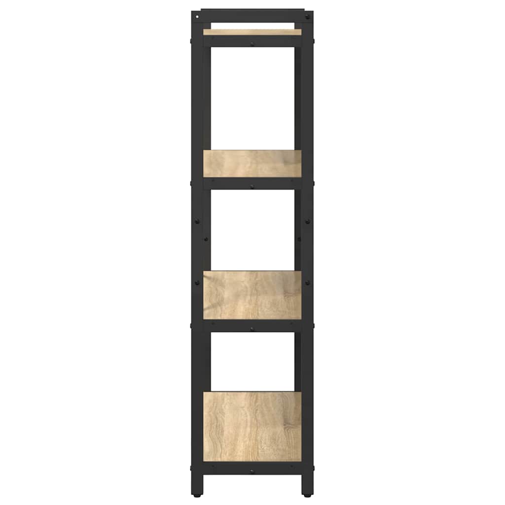 vidaXL Bookshelf 80 x 30 x 120 cm Engineered Wood Sonoma Oak 6