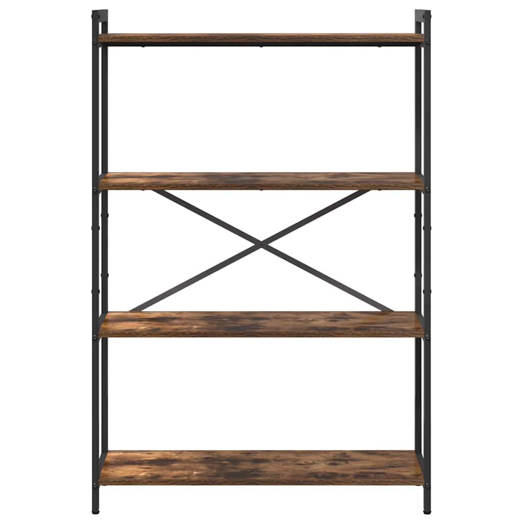 vidaXL Bookshelf 80 x 30 x 120 cm Engineered Wood Smoked Oak 5