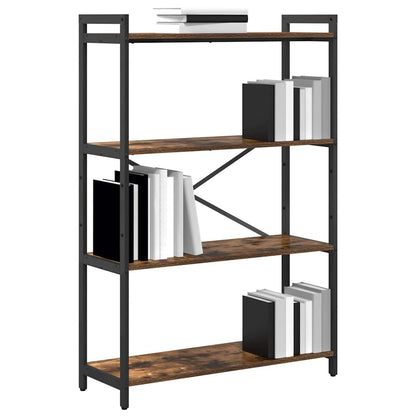 vidaXL Bookshelf 80 x 30 x 120 cm Engineered Wood Smoked Oak 3