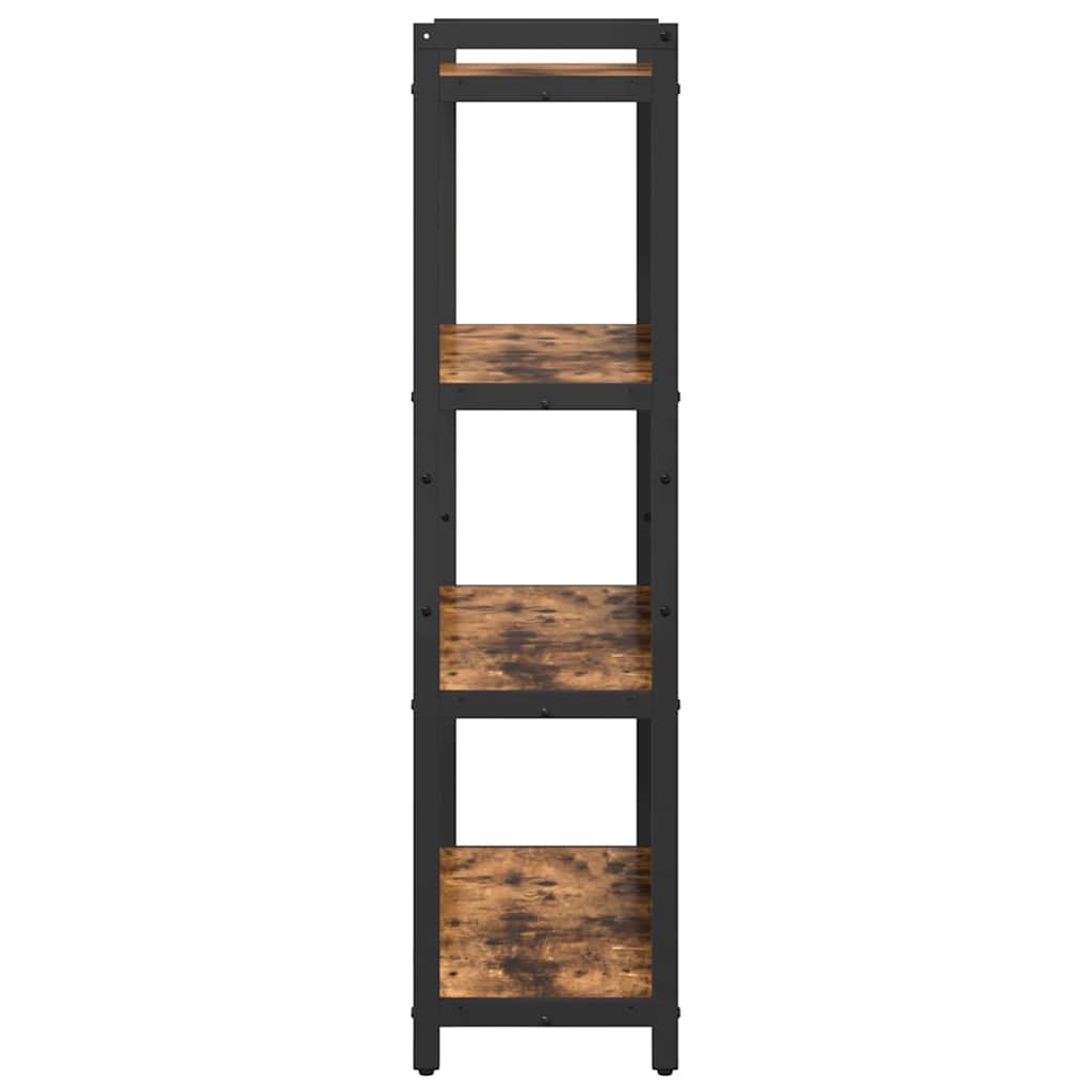 vidaXL Bookshelf 80 x 30 x 120 cm Engineered Wood Smoked Oak 6