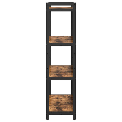 vidaXL Bookshelf 80 x 30 x 120 cm Engineered Wood Smoked Oak 6