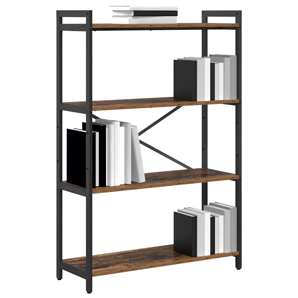 vidaXL Bookshelf 80 x 30 x 120 cm Engineered Wood Old wood 3
