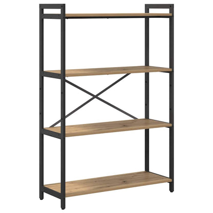 vidaXL Bookshelf 80 x 30 x 120 cm Engineered Wood Artisan Oak 2